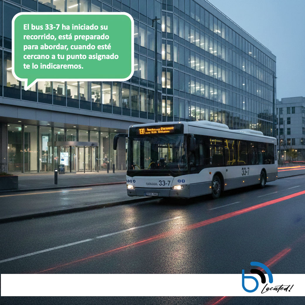 Bus iniciando recorrido