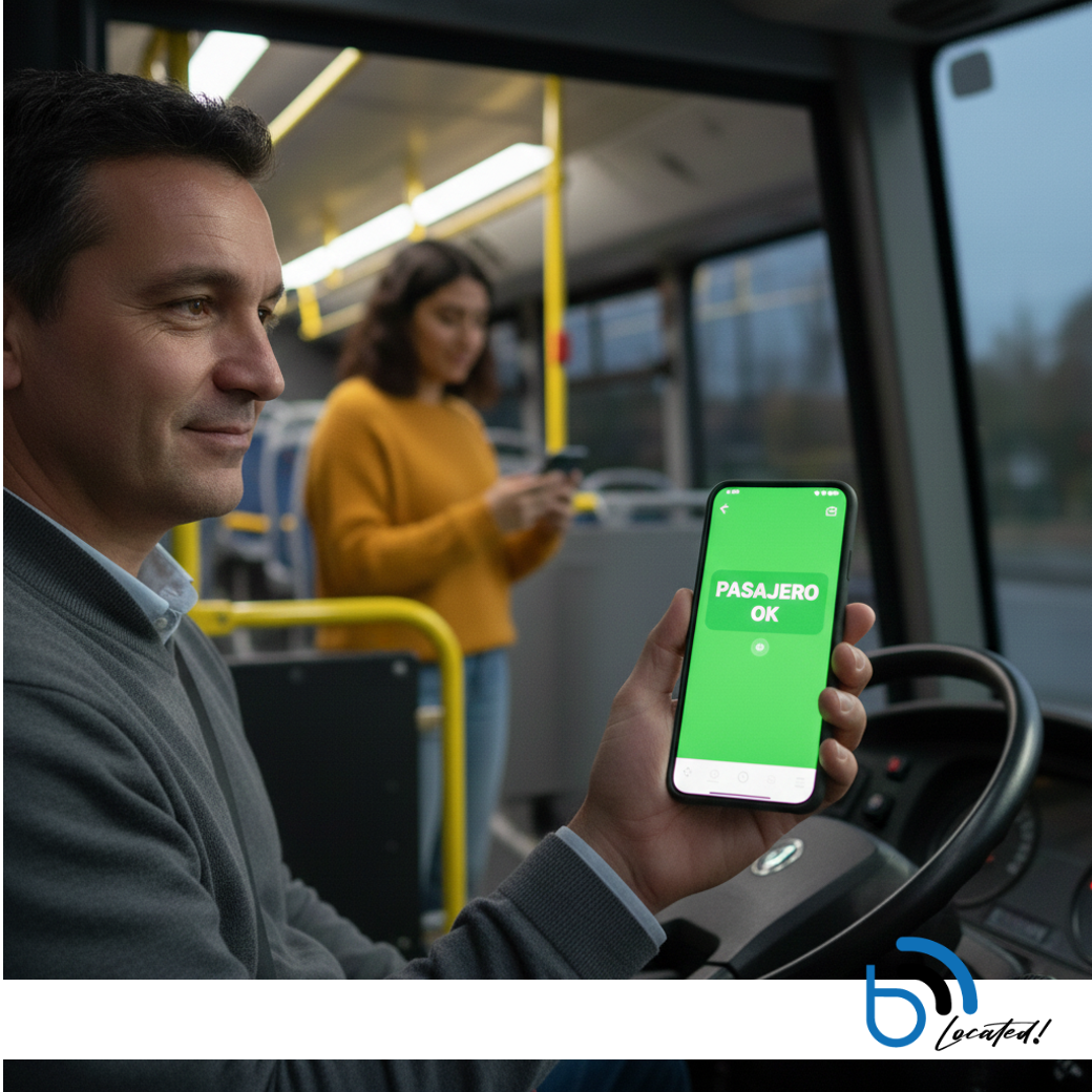 Conductor confirmando pasajero